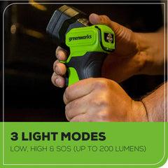 24V 200 Lumen Cordless Battery LED Flashlight (Tool Only)