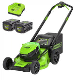 RENEWED 80V 21" Cordless Battery 4-in-1 Self-Propelled Lawn Mower: (1) 4.0 Ah, (1) 2.0 Ah Battery and Rapid Charger, LM2118S