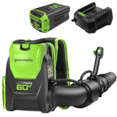 60V 730 CFM Cordless Battery Brushless Backpack Blower, 8.0 Ah Battery and Charger