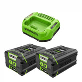 RENEWED 80V 2.0Ah Battery (2-Pack) Starter Kit and Charger