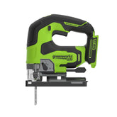 24V PowerAll Pro Jigsaw with Dust Port Adapter, Blade, and VAC Shroud
