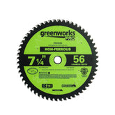 Pro 56-Tooth 7-1/4" Non-Ferrous Metal Cutting Circular Saw Blade with Construction-Grade Carbide Teeth