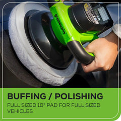 24V 10" Cordless Battery Buffer and Polisher (Tool Only)