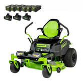 REFURBISHED 80V 42" Cordless Battery CrossoverZ Zero Turn Lawn Mower w/ Six (6) 5.0Ah Batteries and Three (3) Dual Port Turbo Chargers, CRZ4281
