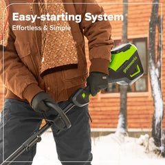 80V 12" Cordless Battery LED Snow Shovel: 4.0 Ah Battery and 6A Charger