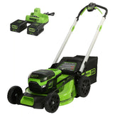 OPEN BOX 60V 21" Cordless Battery Self-Propelled Lawn Mower: (2) 4.0 Ah Batteries and Dual-Port Charger, LM2116S