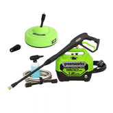 OPEN BOX 1900 PSI 1.2 GPM Cold Water Electric Pressure Washer, 11" Surface Cleaner and Soap Applicator Combo Kit