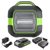 24V Cordless Battery Bluetooth Speaker: 2.0 Ah Battery and Charger