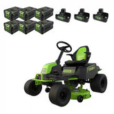 RENEWED 80V 42" Cordless Battery CrossoverT Riding Lawn Mower, (6) 5.0Ah Batteries and (3) Dual-Port Turbo Chargers, CRT4281