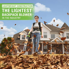 40V 710 CFM Cordless Battery Dual-Port Backpack Blower: (2) 5.0Ah Battery and Charger