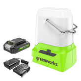 24V Cordless Battery 500 Lumen Lantern: 2.0 Ah Battery and Charger