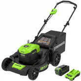 40V 21" Cordless Battery Brushless Push Lawn Mower: 5.0 Ah USB Battery and Charger, LM2104