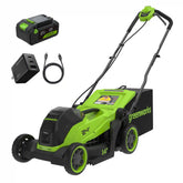 24V 14" Cordless Battery Brushless Push Lawn Mower w/ 5.0Ah Battery & 65W Type-C Charger (3-Ft Cable), LM1402
