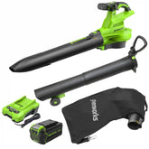 40V 505 CFM Cordless Battery Leaf Blower/Vacuum: 5.0 Ah Battery and Charger