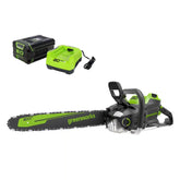 80V 20" Cordless Battery Chainsaw: 4.0 Ah Battery and Charger