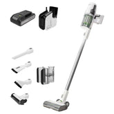 24V Cordless Battery White Stick Vacuum: 4.0 Ah USB-C Battery and Charger