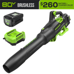 80V 700CFM Cordless Battery Blower w/ 2.5Ah Battery & Charger