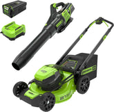 80V 21" Cordless Battery 4-in-1 Push Mower and 730CFM Leaf Blower Combo Kit, (1) 4.0 Ah Battery and (1) Rapid Charger
