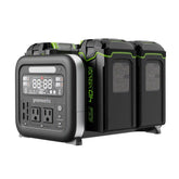 40V 500W 4-Slot Inverter Portable Power Station, (4) 4.0 Ah Batteries and Built-In Charger
