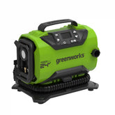 24V PowerAll Dual-Power Inflator/Deflator, with Pinch Valve Adaptor, Sports Ball Needle, Brass Presta Valve Adaptor, and Narrow Pinch Valve Nozzle