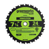 Pro 24-Tooth 7-1/4" Demolition Circular Saw Blade with Construction-Grade Carbide Teeth