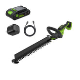 24V 20" Brushless (1.1" Cutting Capacity) Hedge Trimmer: 2.0Ah Battery and 30W Charger