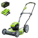 40V 19" Cordless Battery Push Lawn Mower: 5.0 Ah Battery and Charger, LM1934