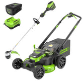 80V 25" Cordless Battery Dual Blade Self-Propelled Mower 2PC Combo Kit, (1) 4.0 Ah Battery and (1)Rapid Charger