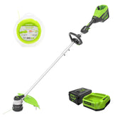60V 16" Cordless Battery String Trimmer and 0.095 String Trimmer Line Combo Kit: 2.5 Ah Battery and Charger