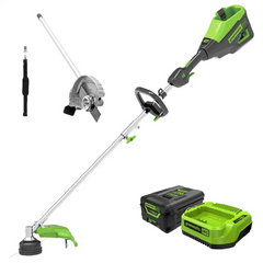 60V 16" Cordless Battery String Trimmer (Attachment Capable) and 8" Edger Attachment Combo Kit: 4.0 Ah Battery and Charger