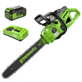 40V 18" Cordless Battery 2.0 kW Chainsaw: 5.0 Ah Battery and 5A Charger