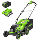 40V 14" Cordless Battery BL Push Lawn Mower: 4.0 Ah Battery and Charger, LM1414