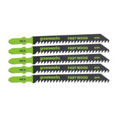 5-PC 4" 8TPI Jig Saw Wood Blades