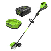 60V 8" Cordless Battery Edger Black Shaft: 2.0 Ah Battery and Charger