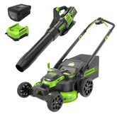 80V 25" Cordless Battery Dual Blade Self-Propelled Mower 2PC Combo Kit, (1) 4.0 Ah Battery and (1) Rapid Charger