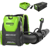 80V 610 CFM Cordless Battery Backpack Blower ,5Ah Battery and Rapid Charger