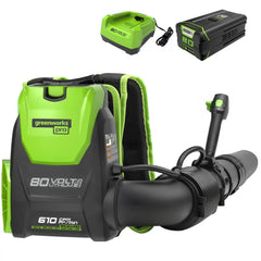 80V 610 CFM Cordless Battery Backpack Blower ,5Ah Battery and Rapid Charger