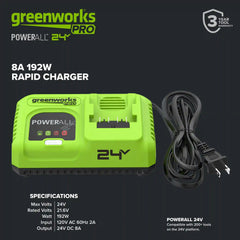 24V PowerAll Pro 200W Ultra Fast Battery Charger with Indicator Lights