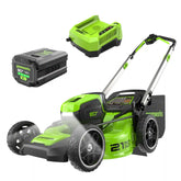 80V 21" Cordless Battery 4-in-1 Push Lawn Mower: 4.0 Ah Battery and Charger, LM2108