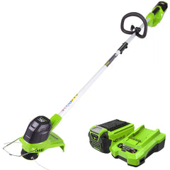 40V 12" Cordless Battery String Trimmer, 550 CFM Blower and 24" Hedge Trimmer Combo Kit: 2.0 Ah Battery and Charger