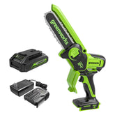 24V 6" Cordless Battery Brushless Pruner Saw: 2.0 Ah Battery and Charger