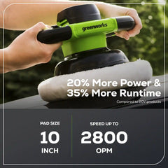 24V 10" Cordless Battery Buffer and Polisher (Tool Only)