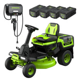 80V 30" CrossoverT Riding Lawn Tractor : (4) 6.0 Ah Batteries and 600-Watt Charger, CRT3081