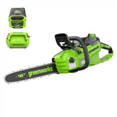 60V 16" 1.5kW Cordless Battery Chainsaw: 2.5 Ah Battery and 3A Charger