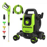 2200-PSI 1.2 GPM Four-Weel Electric Pressure Washer with 5 Nozzles & Detergent Tank