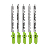 5-Pack of 3" Scroll Cut Wood Jigsaw Blades, Carbon Steel, with 18 Teeth-Per-Inch