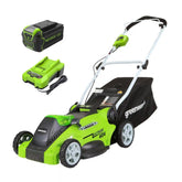 40V 16" Cordless Battery Push Lawn Mower w/ 4.0Ah Battery & Charger, LM1604