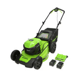48V (24V x 2) 20" Cordless Battery Push Mower: (2) 4.0 Ah USB Batteries and Dual-Port Rapid Charger, LM2002