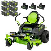 80V 42" Cordless Battery CrossoverZ Zero Turn Lawn Mower, (6) 5.0Ah Batteries and (3) Dual-Port Turbo Chargers, CRZ4281