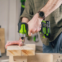 24V PowerAll 1/4" 1900 in-lbs Brushless Impact Driver Kit: (1) 2.0 Ah USB-C Battery, (1) 30W USB-C Charger Block, (1) 3' 100W USB-C Cable, (1) Belt Clip, (1) Pro 10PC Dual Sided Impact Bit Sets